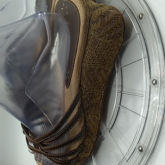 Vintage 1990s Y2K Mudd square toe chunky mule wedges 9M - Picture 4 of 9